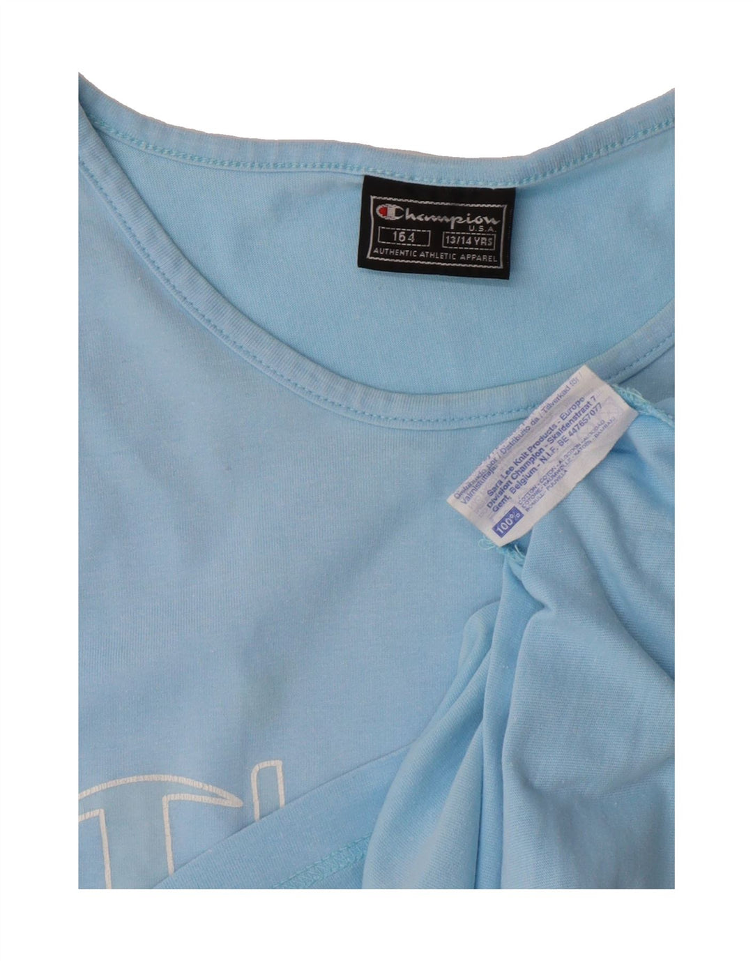 CHAMPION Boys Graphic Vest Top 13-14 Years Blue Cotton Vintage Champion and Second-Hand Champion from Messina Hembry 
