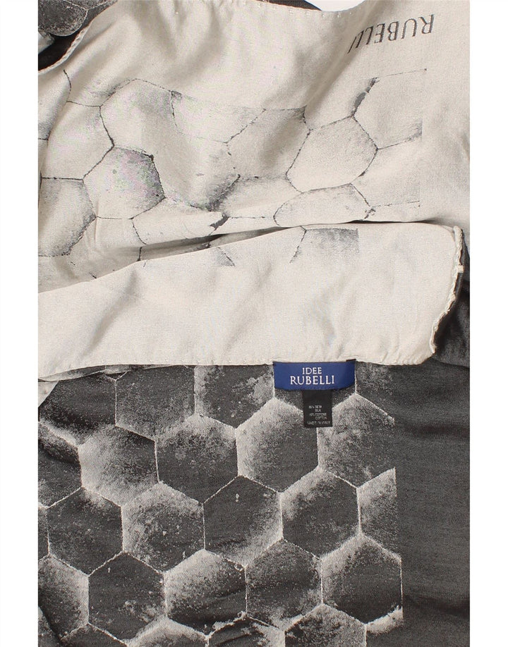 Vintage Ανδρικό Γεωμετρικό Ορθογώνιο Φουλάρι One Size Grey Geometric Classic