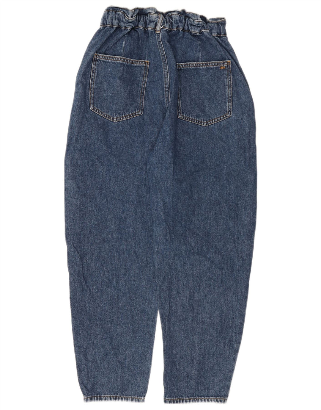 Γυναικείο τζιν ψηλόμεσο ZARA Crop Loose Fit EU 38 Small W28 L25 Blue