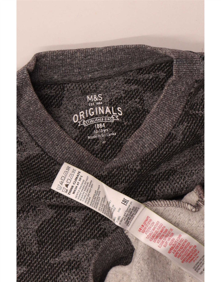 Marks & Spencer Boys Φούτερ 12-13 ετών Γκρι βαμβακερό καμουφλάζ