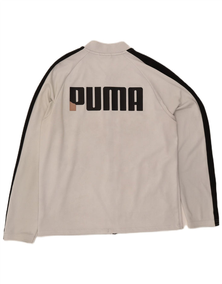 Ανδρική φόρμα φόρμας Puma με γραφικό φόρεμα Top Jacket μεγάλο λευκό πολυεστέρα