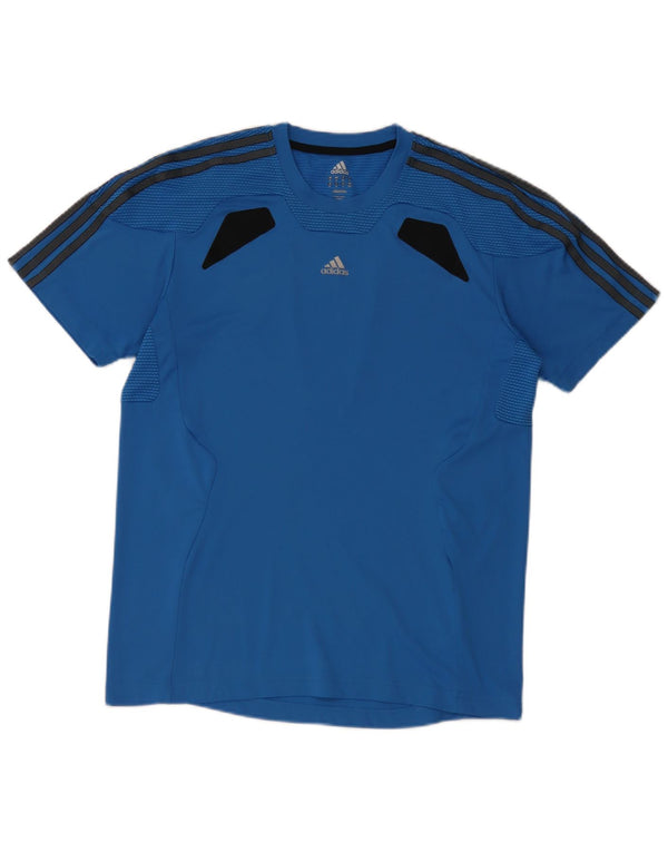 Ανδρικό T-Shirt Adidas Climacool Top Medium Blue Colourblock Πολυεστέρας