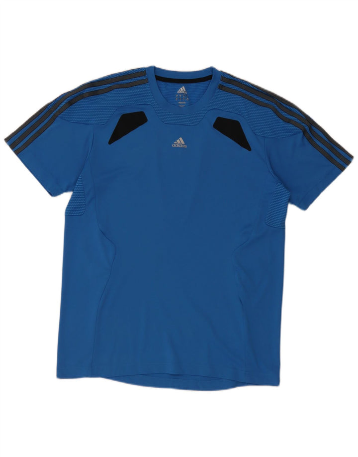 Ανδρικό T-Shirt Adidas Climacool Top Medium Blue Colourblock Πολυεστέρας