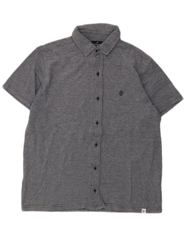 Ανδρικό κοντομάνικο πουκάμισο Coveri XL Γκρι βαμβακερό