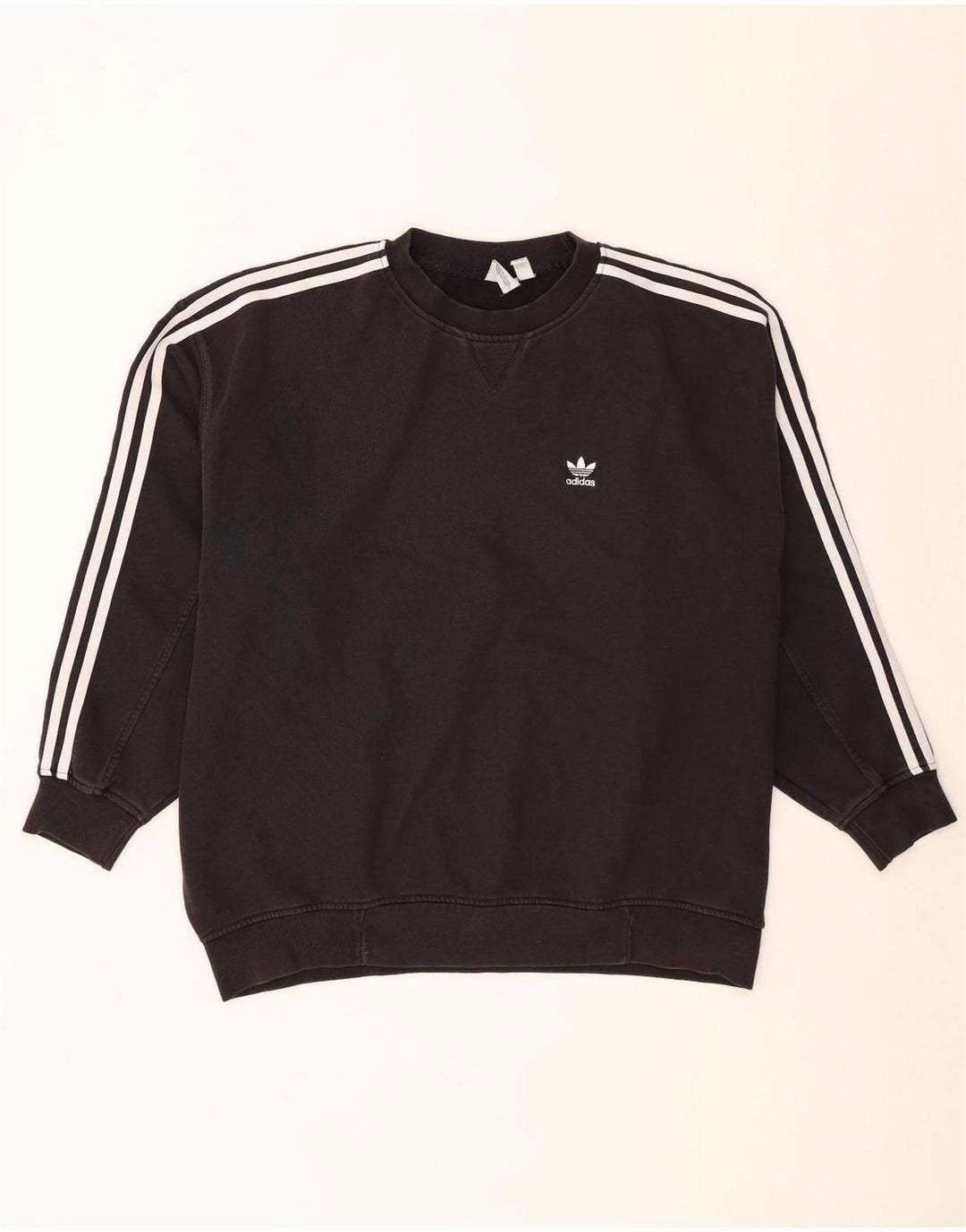 Γυναικείο φούτερ Adidas Oversized Jumper UK 8 Small μαύρο βαμβακερό