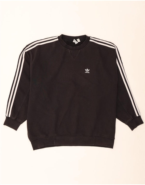 Γυναικείο φούτερ Adidas Oversized Jumper UK 8 Small μαύρο βαμβακερό