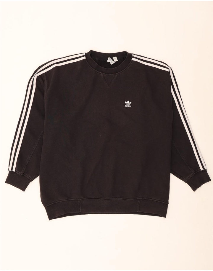 Γυναικείο φούτερ Adidas Oversized Jumper UK 8 Small μαύρο βαμβακερό