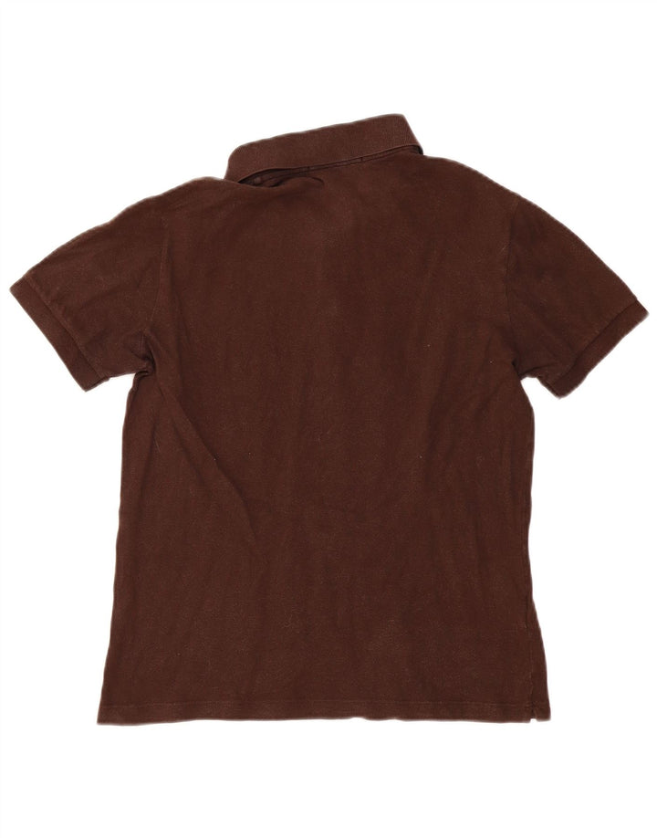 Fred Perry Ανδρικό πουκάμισο Polo Μικρό καφέ βαμβακερό