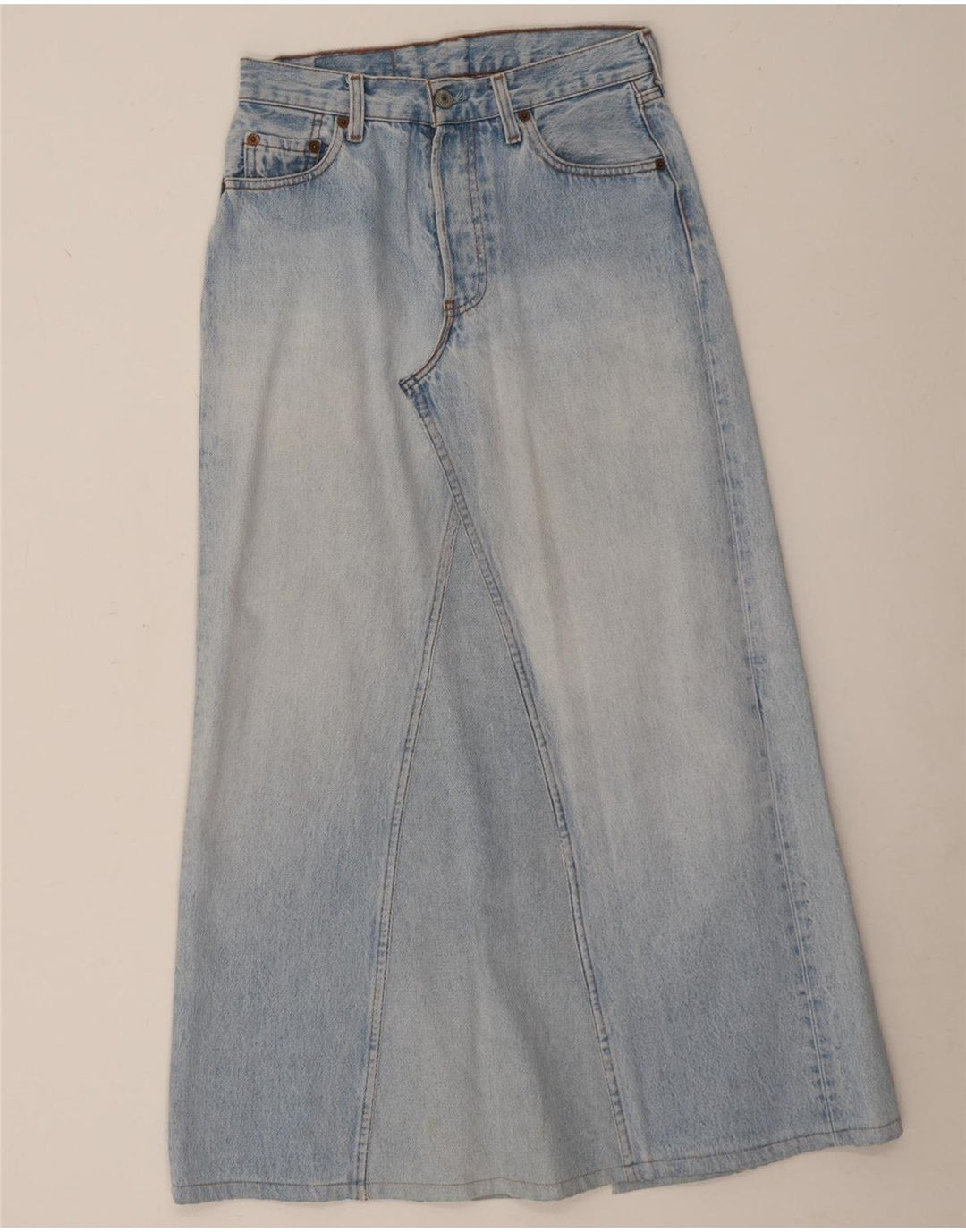 Γυναικεία Levi's 501 Midi τζιν φούστα W29 Μικρή μπλε βαμβακερή