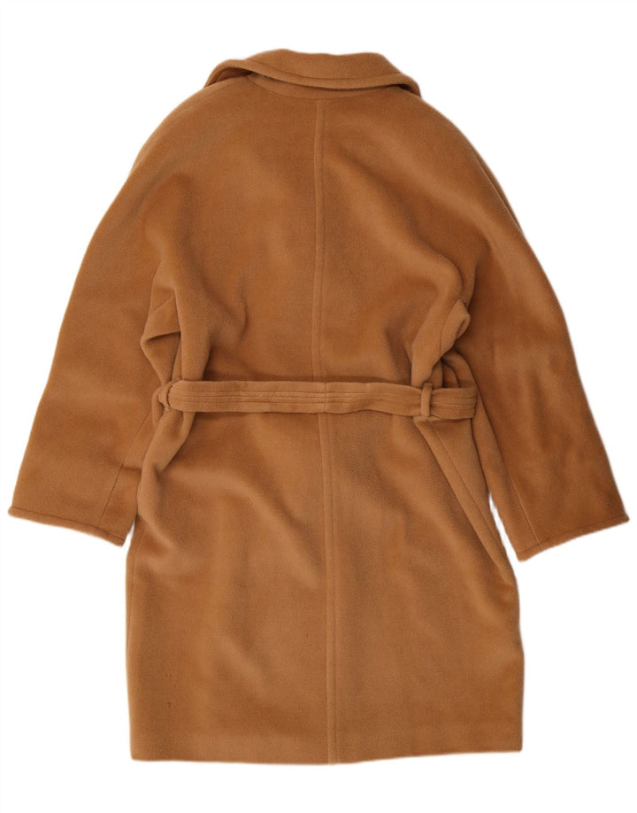 MARELLA Γυναικείο παλτό με διπλό στήθος UK 12 μεσαίο μπεζ παρθένο μαλλί Classic