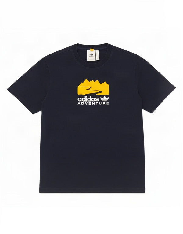 Ανδρικό γραφικό T-Shirt Adidas Top Small Navy Blue