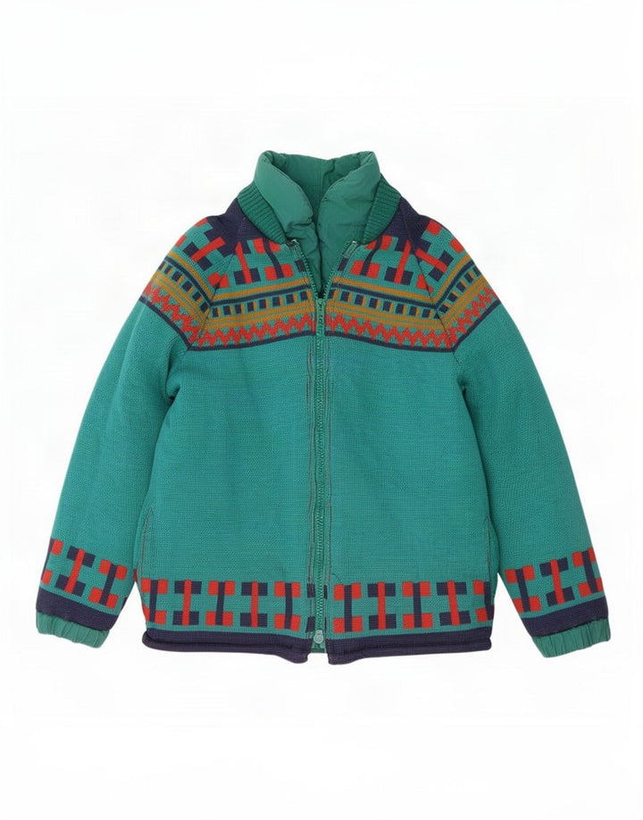 Ανδρικό μπουφάν Brunik Reversible UK 38 Medium Green Geometric