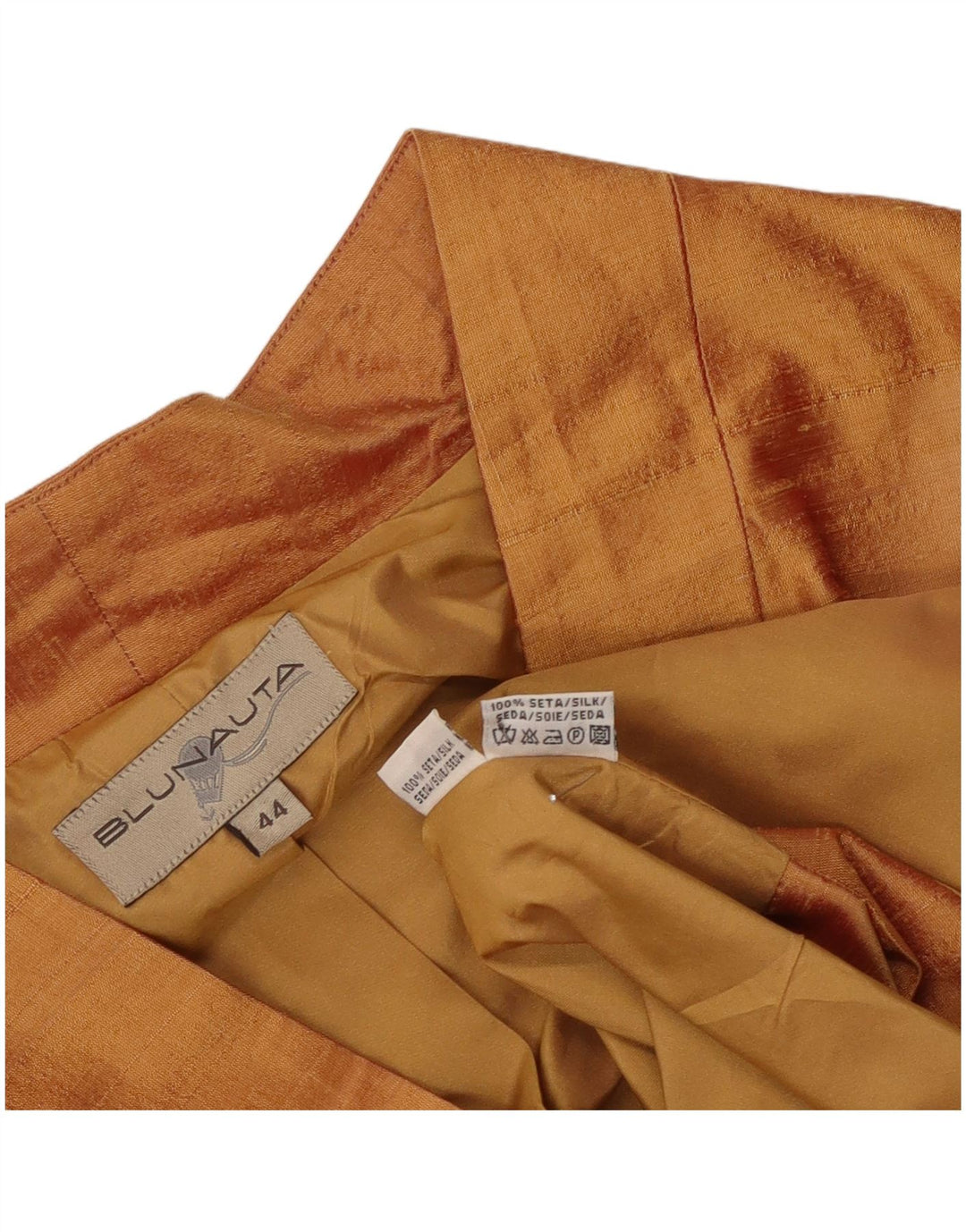 Blunauta Γυναικείο Μπουφάν Blazer 1 Κουμπί IT 44 Μεταξωτό μεσαίο πορτοκαλί