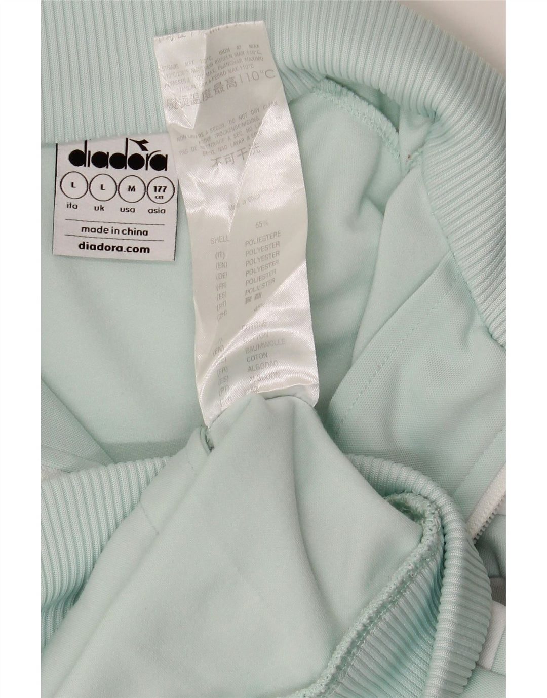 Γυναικεία αθλητική φόρμα DIADORA Top Jacket UK 16 Large Turquoise Colourblock