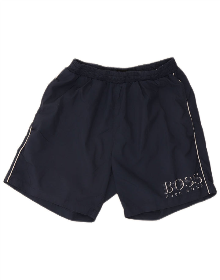 Ανδρικό γραφικό αθλητικό σορτς Hugo Boss Μικρό Navy Blue Polyester