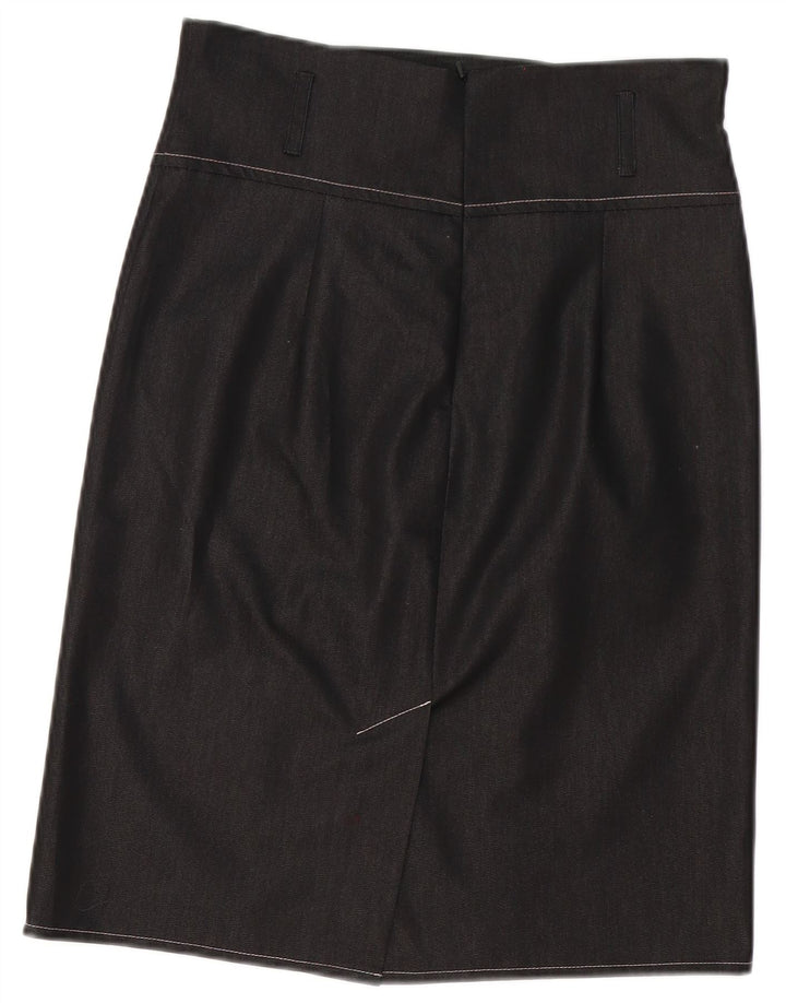 Κόκκινη ή νεκρή γυναικεία ίσια φούστα UK 12 Medium W30 Γκρι βαμβακερή