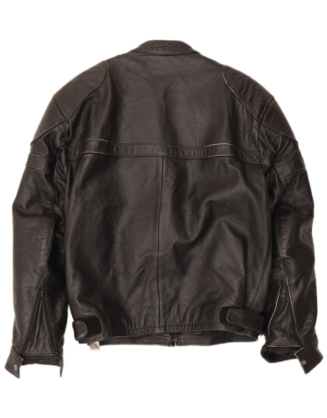 VINTAGE Ανδρικό Δερμάτινο Σακάκι Racer UK 40 Μεγάλο Δερμάτινο Μαύρο