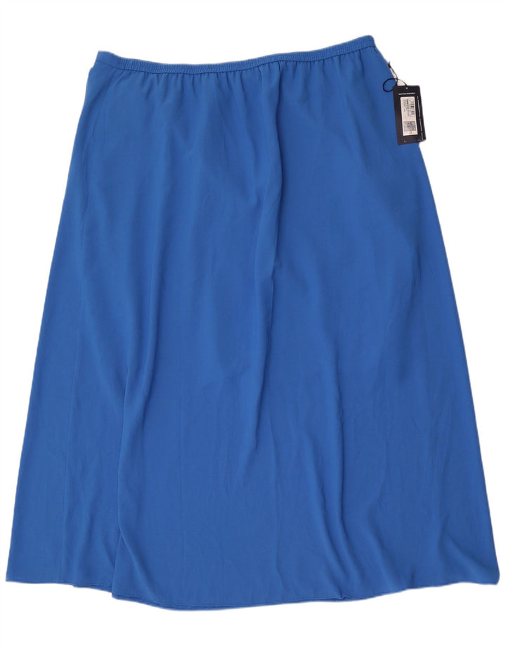 Marks & Spencer Γυναικεία φούστα σε γραμμή Α UK 20 2XL W40 Μπλε πολυεστέρας
