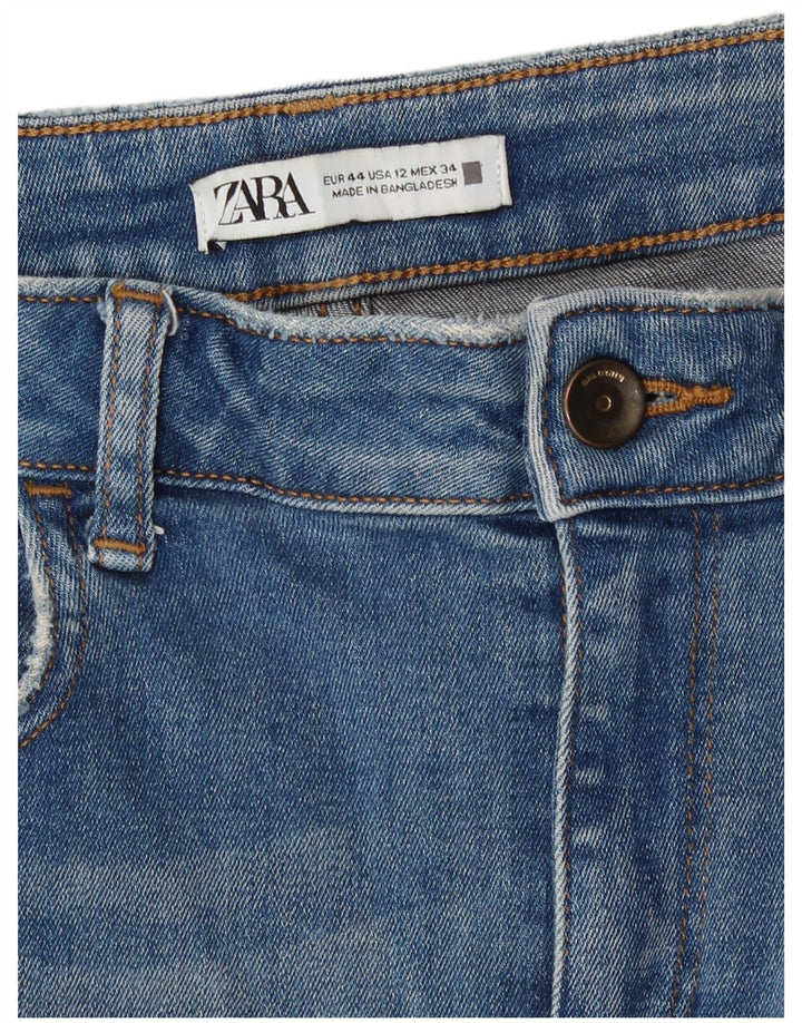 Zara Womens Distressed Slim Jeans EU 44 XL W34 L27 Blue