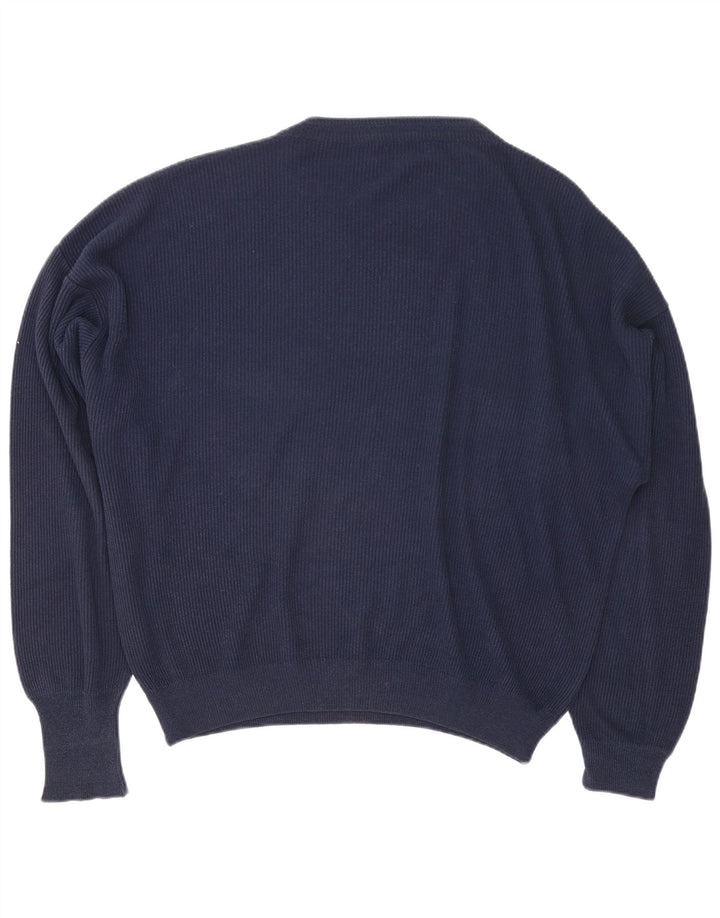Vintage ανδρικό πουλόβερ με λαιμόκαυστο XL Navy Blue