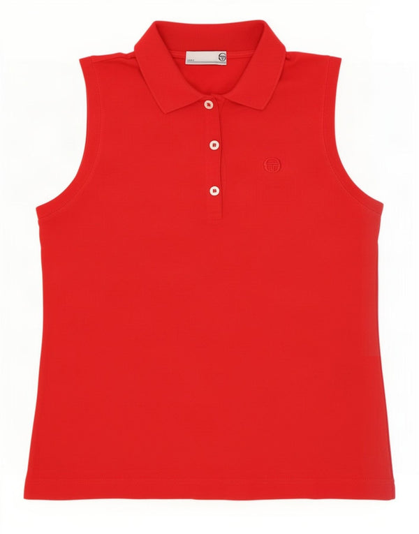Sergio Tacchini Γυναικείο Αμάνικο Πόλο Μπλουζάκι IT 44 Medium Red