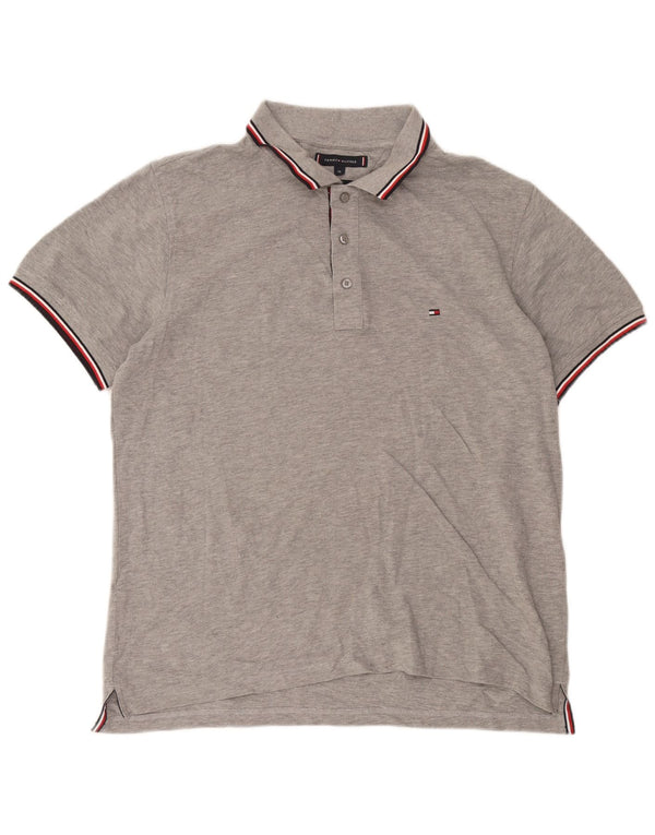 Tommy Hilfiger Ανδρικό πουκάμισο Polo Slim Fit XL, βαμβακερό γκρι