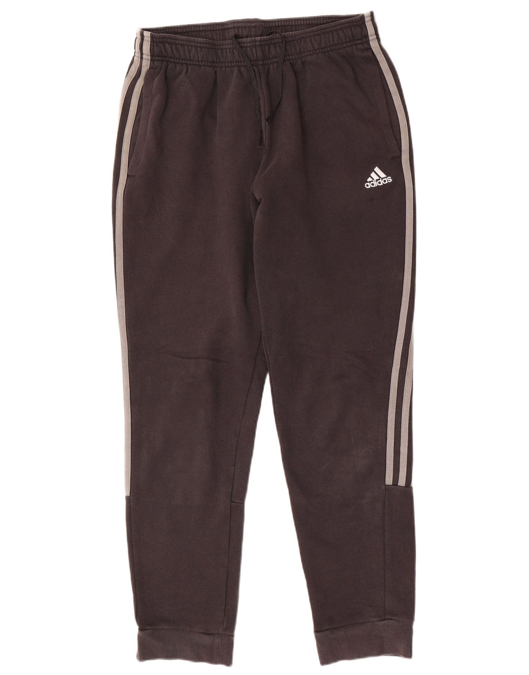Γυναικεία αθλητική φόρμα ADIDAS Παντελόνι Joggers UK 12 μεσαίο μαύρο βαμβακερό