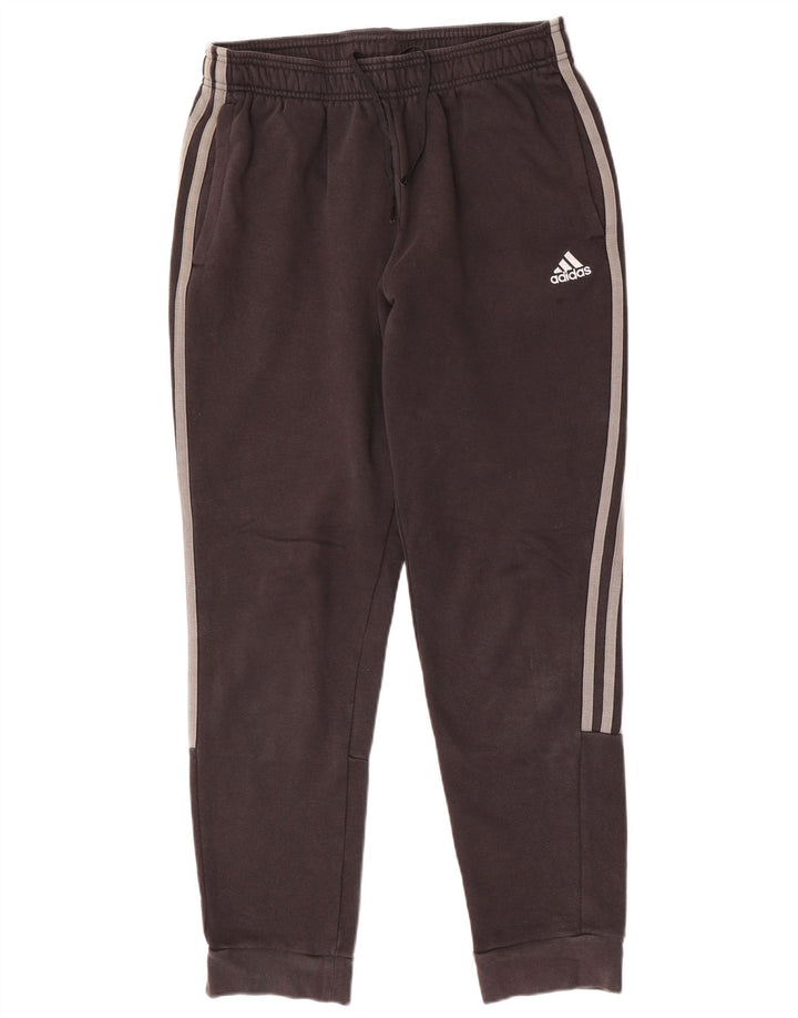 Γυναικεία αθλητική φόρμα ADIDAS Παντελόνι Joggers UK 12 μεσαίο μαύρο βαμβακερό