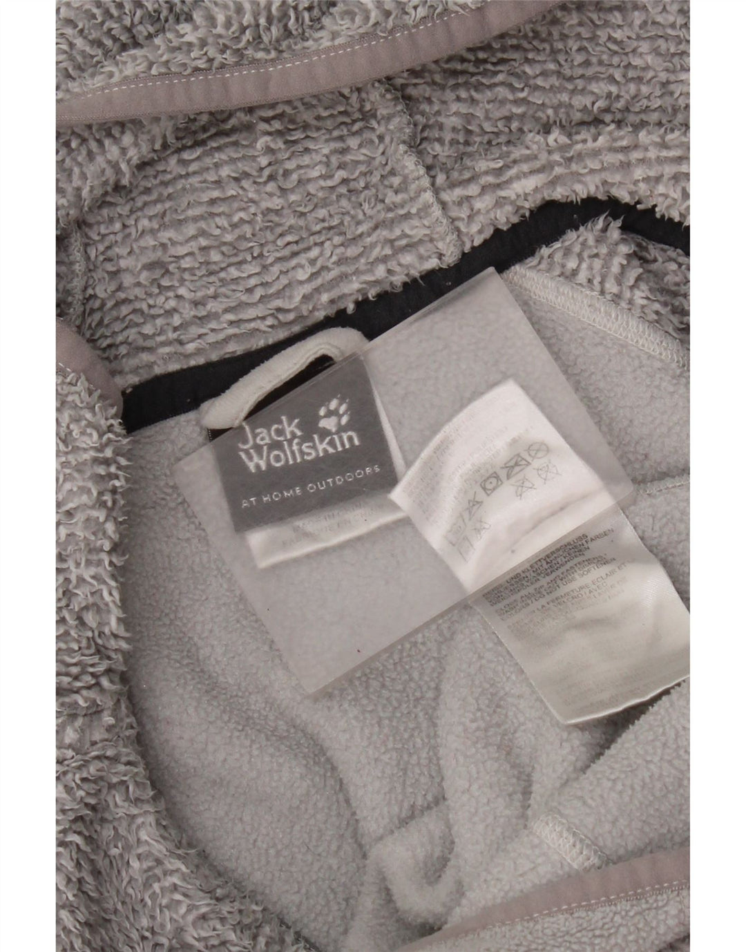 Jack Wolfskin γυναικείο φλις μπουφάν με κουκούλα UK 12 μεσαίο γκρι πολυεστέρας