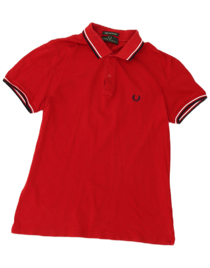 Fred Perry Ανδρικό Πόλο Μπλουζάκι Μεσαίο κόκκινο βαμβακερό