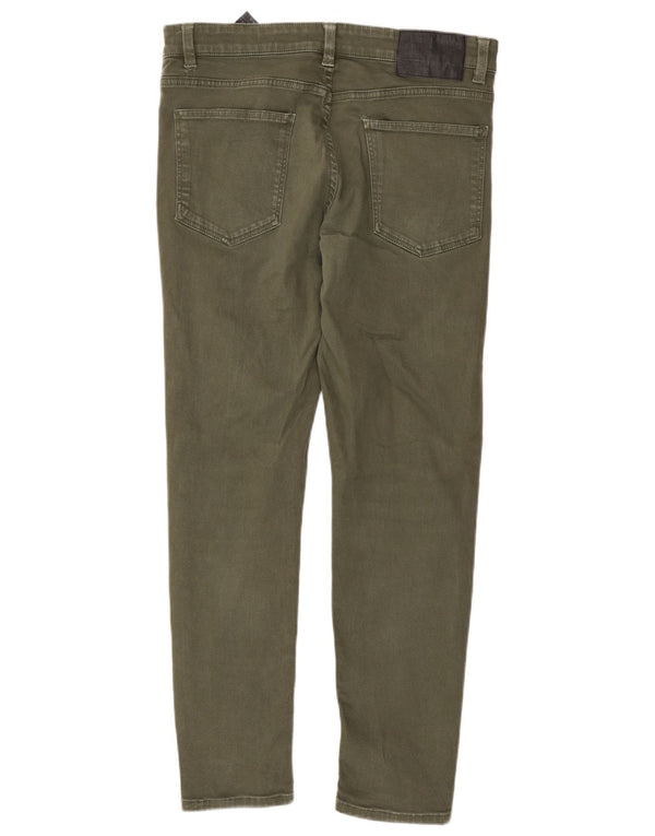 Zara Ανδρικό Slim Jeans EU 44 Large W34 L30 Χακί Βαμβακερό