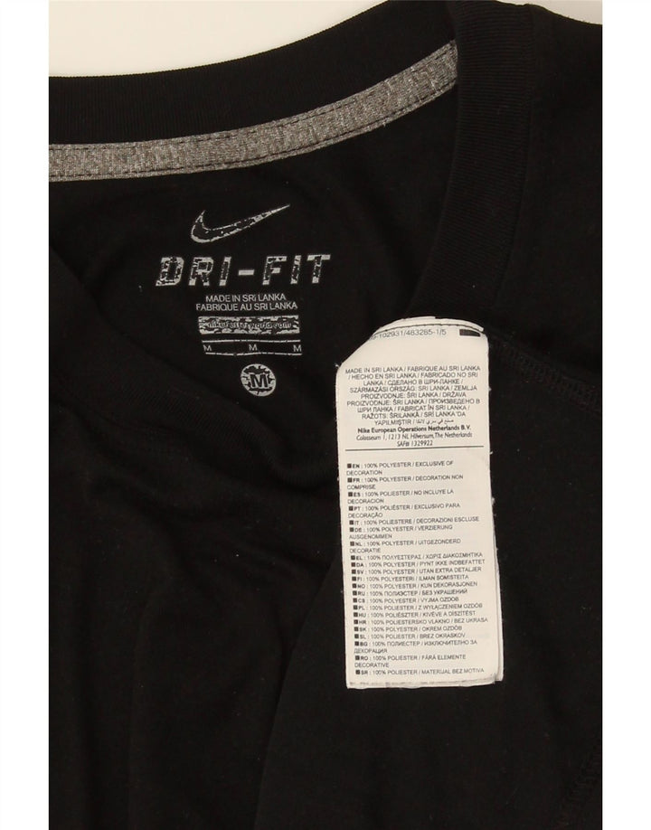Ανδρικό T-Shirt Nike Dri Fit Top από μεσαίο μαύρο πολυεστέρα