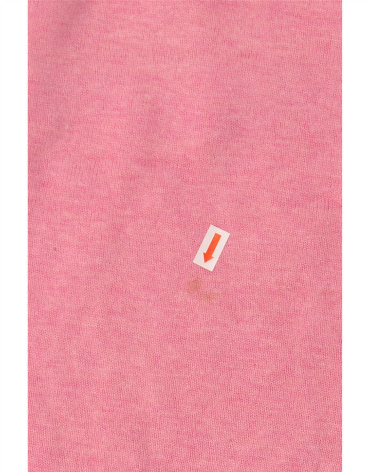 Joules γυναικείο υπερμεγέθη πουλόβερ με λαιμόκοψη UK 14 μεγάλο ροζ πολυαμίδιο