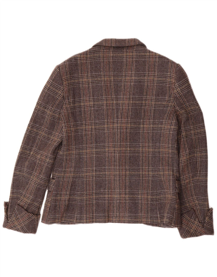 BENETTON Γυναικείο σακάκι με 1 κουμπί IT 46 Large Grey Houndstooth