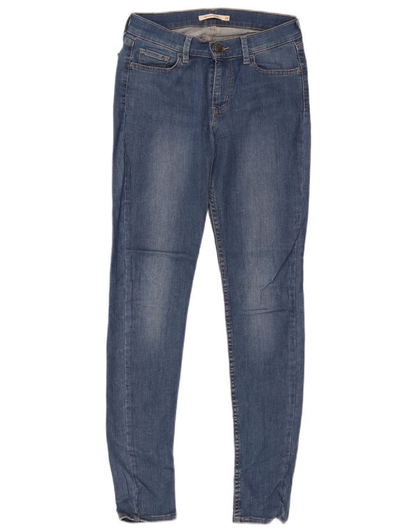 Levi's Womens 710 Super Skinny Jeans W29 L30 Blue Cotton