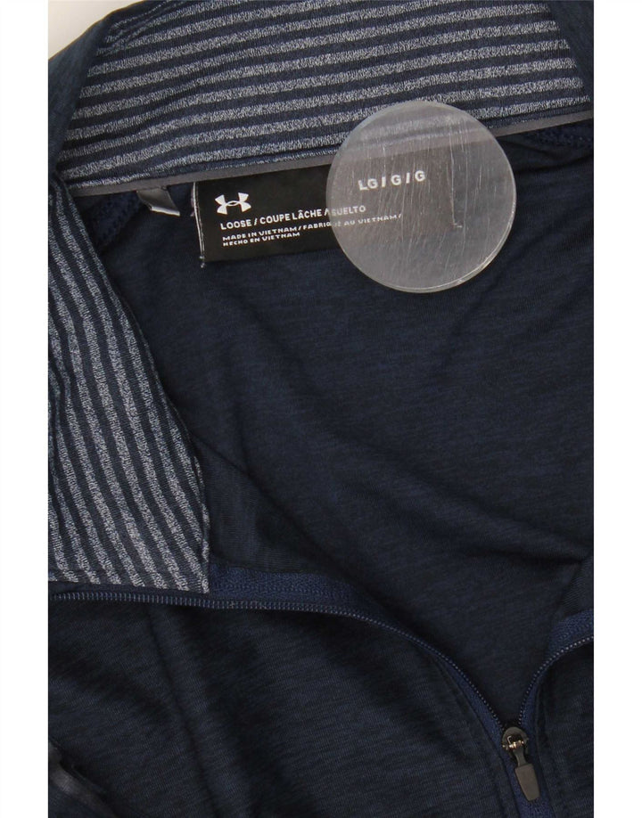 Under Armour Ανδρική φόρμα αθλητικής φόρμας πουλόβερ με λαιμόκοψη με φερμουάρ Top Large Navy Blue Flecked