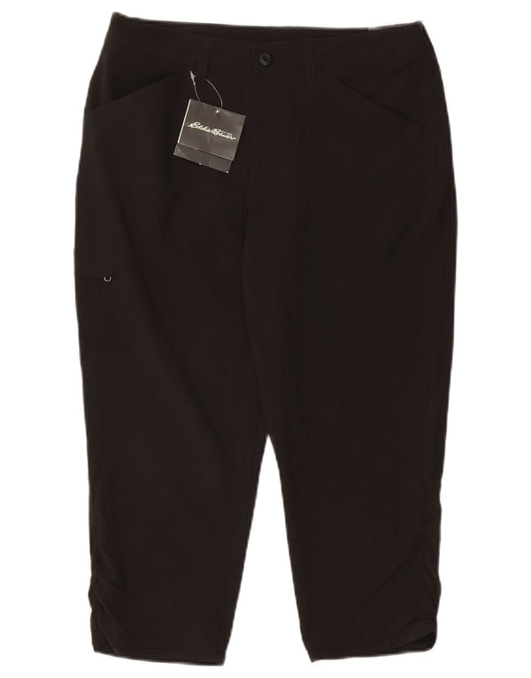 Γυναικείο παντελόνι Capri Eddie Bauer US 6 Medium W30 L20 μαύρο πολυεστέρα