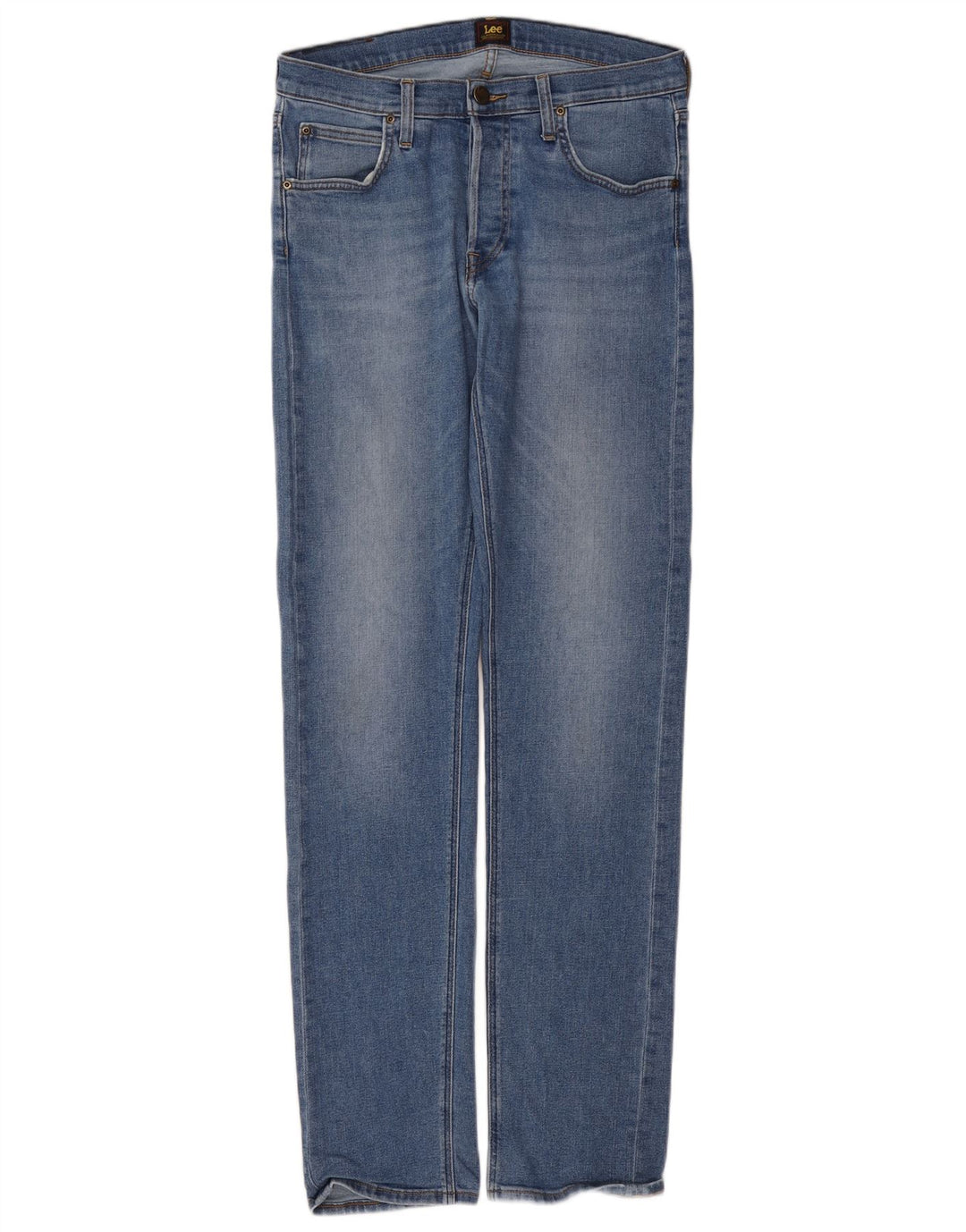 Lee Mens Daren Straight Jeans W32 L36 Blue Cotton