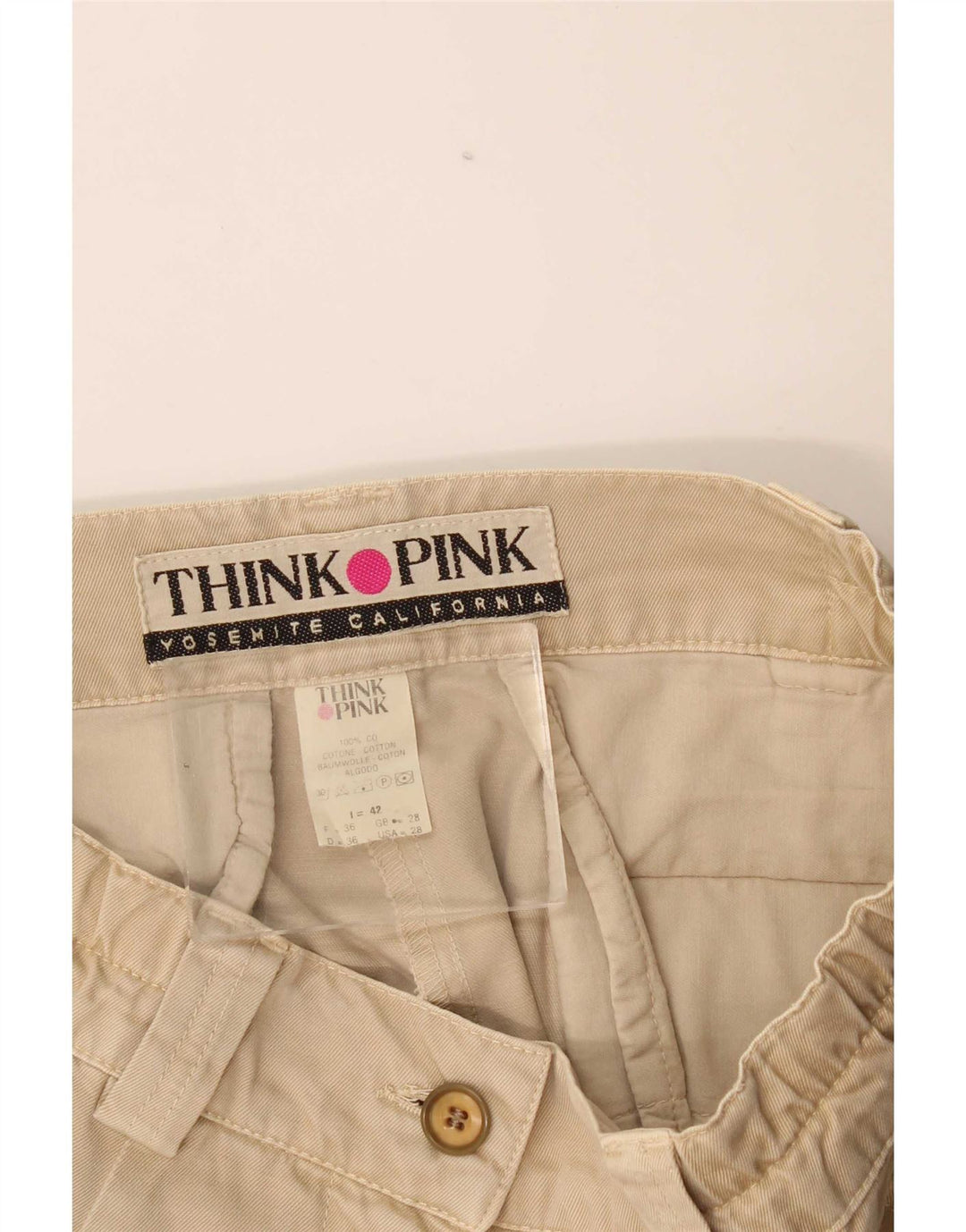Think Pink Γυναικείο Σορτς Cargo IT 42 Medium W28 Μπεζ βαμβακερό