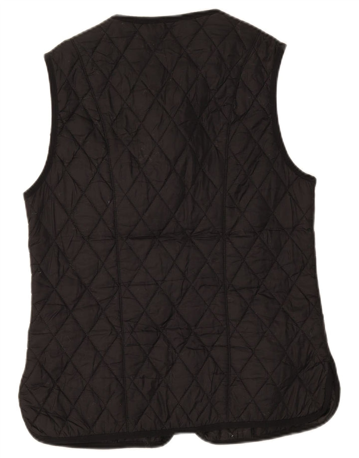 Barbour Womens Quilted Gilet UK 12 Medium Black
