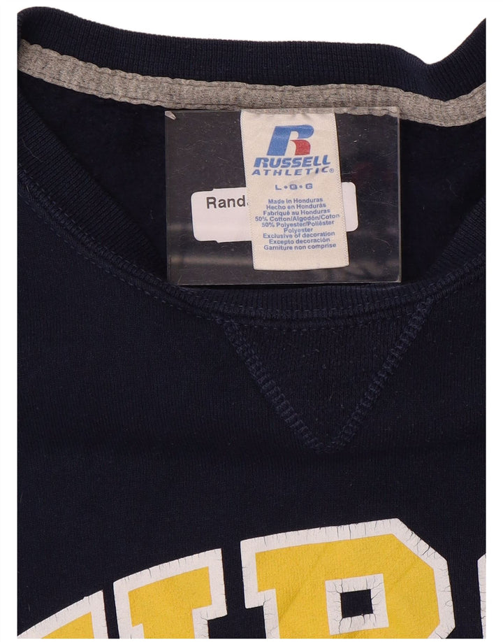 RUSSELL ATLETIC Γυναικεία φούτερ Jumper UK 16 Large Navy Blue