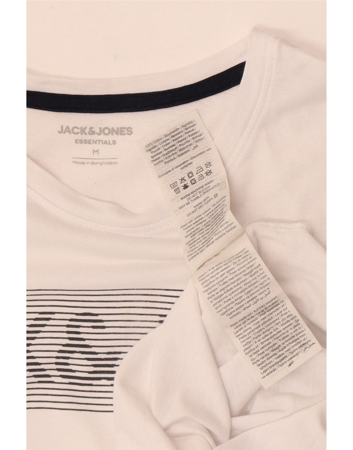 Jack & Jones Ανδρικό γραφικό μπλουζάκι Μπλουζάκι, μεσαίο λευκό βαμβακερό