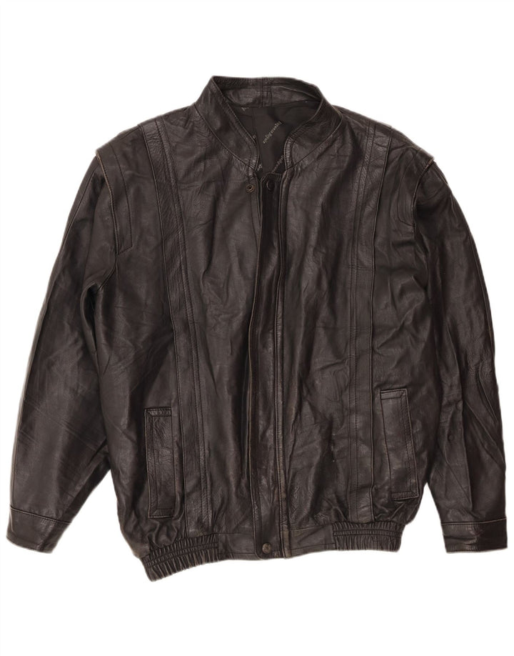 Vintage Ανδρικό Δερμάτινο Μπουφάν UK 36 Small Black