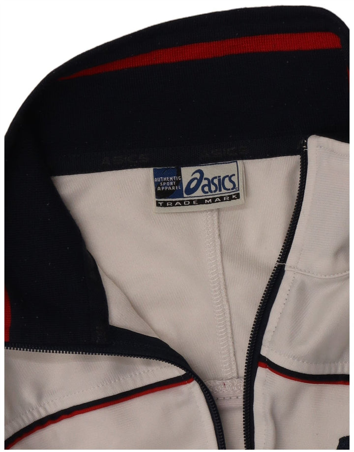 Ανδρική αθλητική φόρμα γραφικών Asics Top Jacket μεσαίο λευκό χρώμα