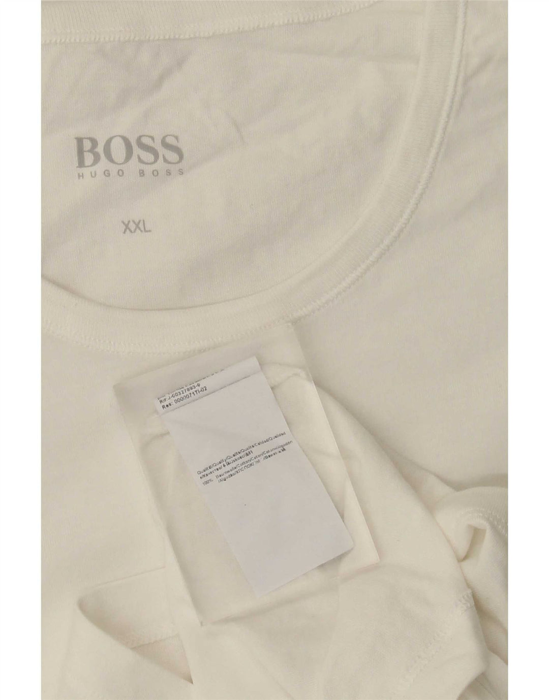 Ανδρικό T-Shirt Hugo Boss Top 2XL Λευκό βαμβακερό