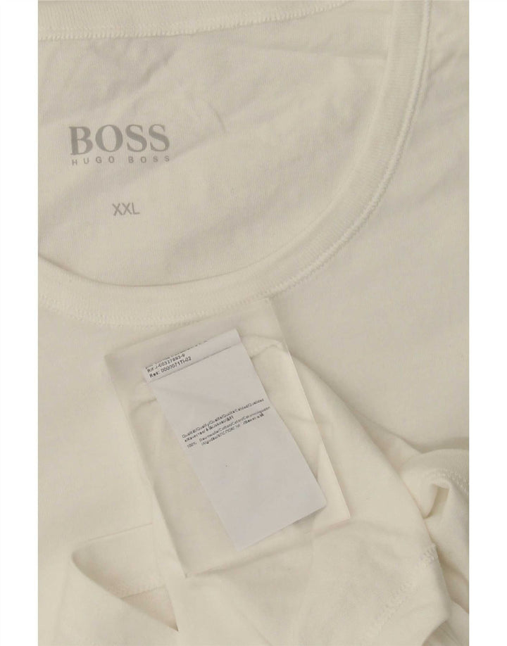 Ανδρικό T-Shirt Hugo Boss Top 2XL Λευκό βαμβακερό