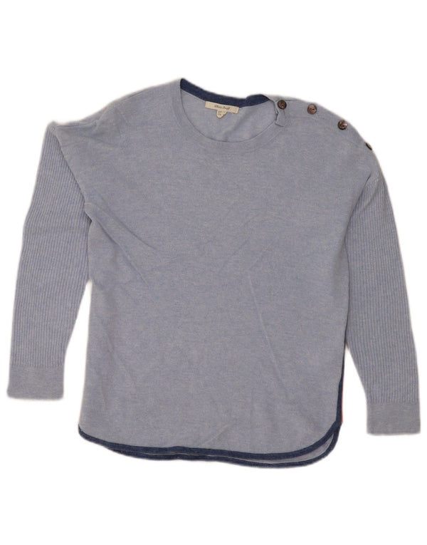 White Stuff Γυναικείο πουλόβερ με λαιμό σκάφος UK 10 Small Blue Flecked