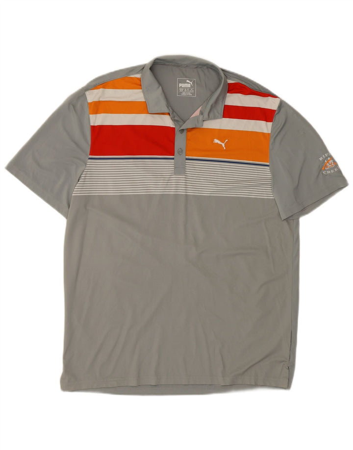 Πουκάμισο PUMA Boys Graphic Polo 13-14 ετών Γκρι Ριγέ