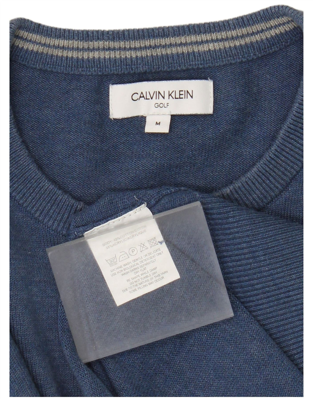 Calvin Klein Ανδρικό πουλόβερ με λαιμόκοψη, μεσαίο βαμβακερό