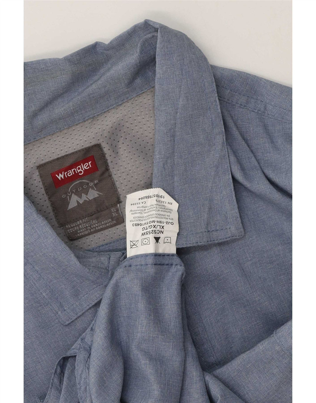 Ανδρικό πουκάμισο κανονικής εφαρμογής Wrangler XL Blue Polyester